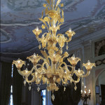 gold murano glass chandelier