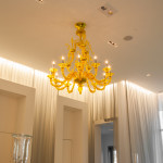 yellow murano glass chandelier