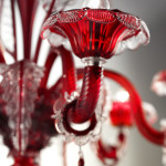 red murano glass chandelier