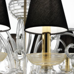 murano glass chandelier black