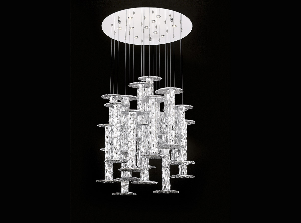 C-3700_urchin_bambu_Italian art glass chandeliers