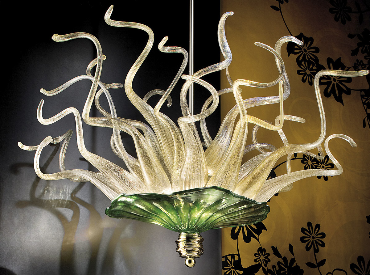 Hand-Blown-Glass-Chandelier-E.H.F.7-CO-P1+P2-GREEN-ghirigori