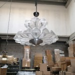 Light sculptures: Murano glass lamp Naga