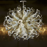 Custom blown glass light sculptures C-E.H.F.31 - Ghirigori