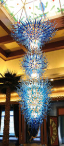 Custom hand blown glass chandelier - C-E.H.F.23