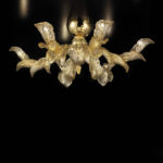 Fresco Italian glass chandelier