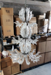 Fresco Murano glass chandelier