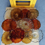 Blown glass ceiling light