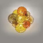 Blown glass chandelier