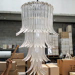 Murano italian glass: the art glass chandelier