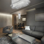 Sculture di luce: luxury living room interior