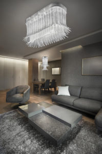 Luxury living room interior - Murano italian glass